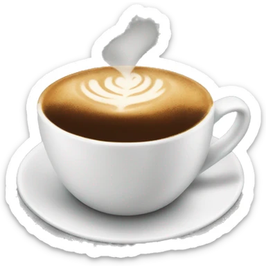 Cappuccino cup clean sticker