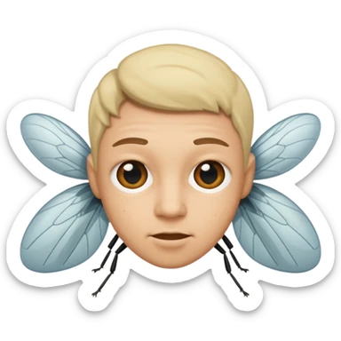 Persona alta con cara de mosca sticker