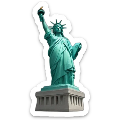 Un goril qui tien la statue de la liberté sticker