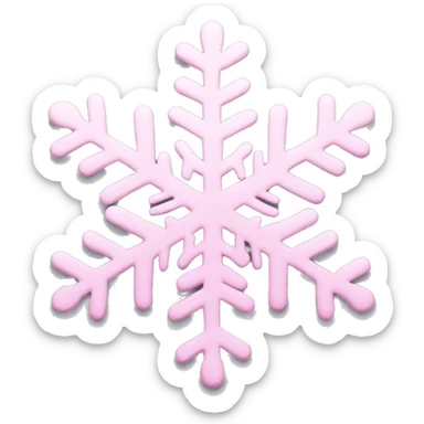 pastel pink snowflake  sticker