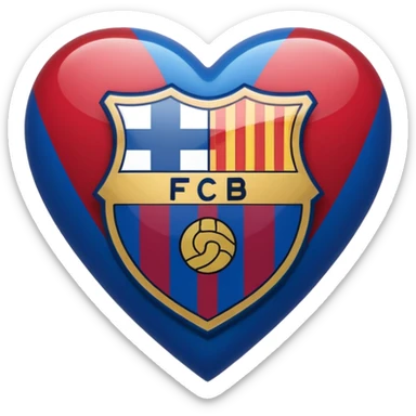 Barcelona FCB Logo in heart ❤️ sticker