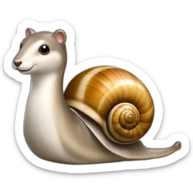 Escargot avec loutre avec cheval sticker