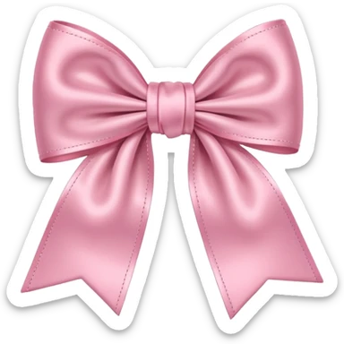 Baby pink bow sticker