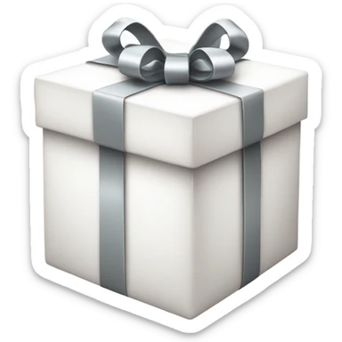 white gift box sticker