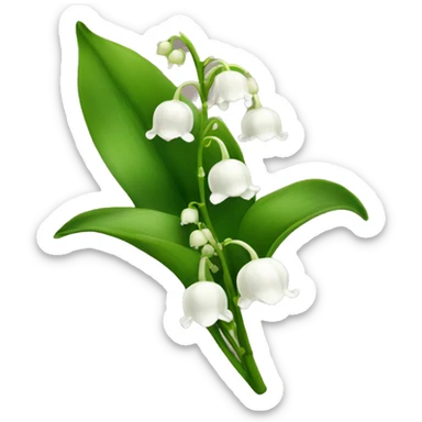 Lily of the valley flower sticker