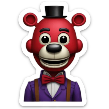 Máscara del personaje puppet de fnaf sticker