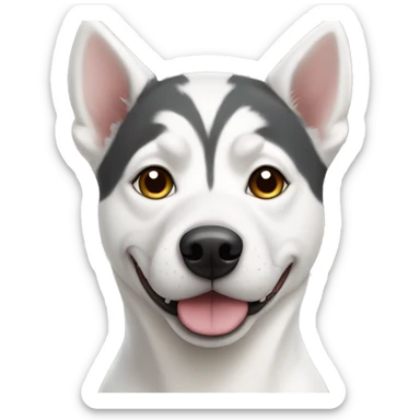 All White husky pit mix  sticker