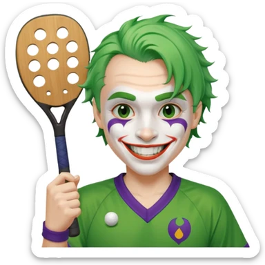 joker playing pickleball sticker