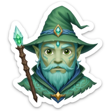 Frost wizard green tattooing sticker