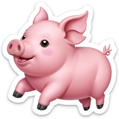 Flying pig sticker