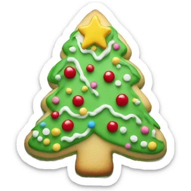 Christmas tree sugar cookie  sticker