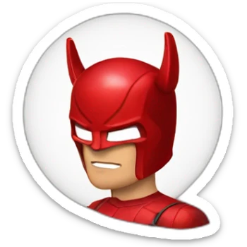 Marvel superhero Daredevil red Helmet with horns sticker