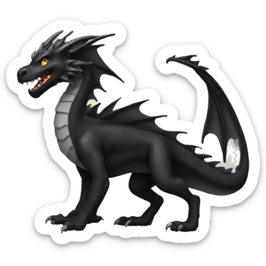 Black dragon  sticker