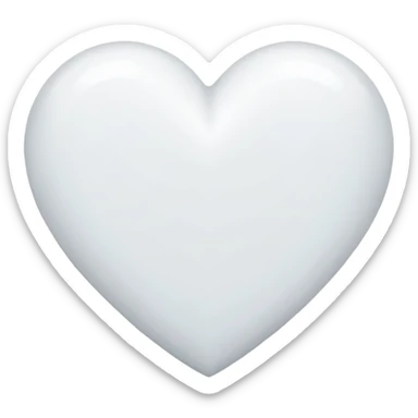 Beyaz kalp sticker