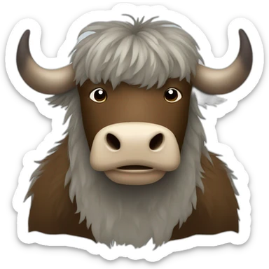 yak with a sour face sticker