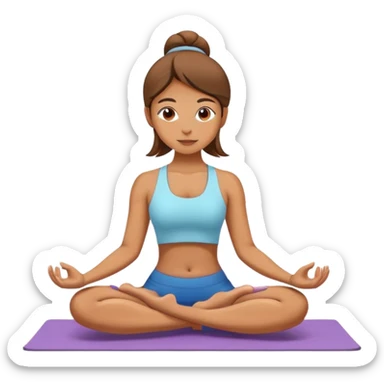 A girl who is doing yoga sticker