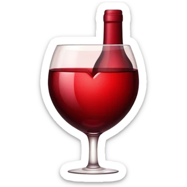 Wine red heart emoji sticker