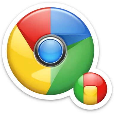 Google Chrome en 3D sticker