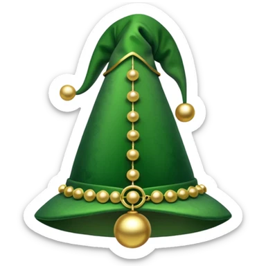 green jester hat sticker