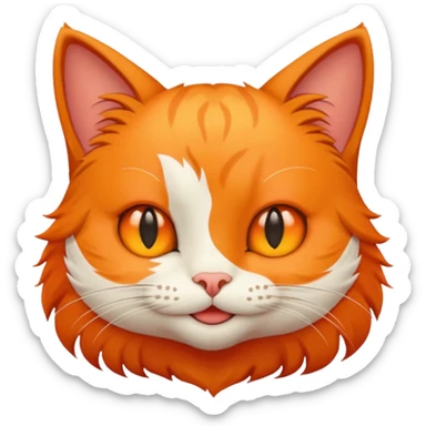 Cat smirking sticker