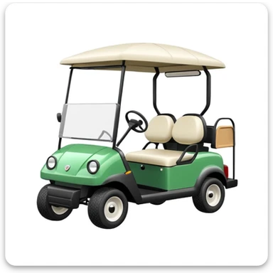 Cute golf cart emoji sticker