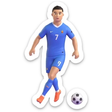 cristiano ronaldo football player sticker