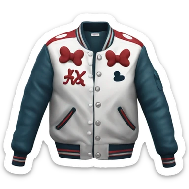 minnie mouse lettermen  jacket  sticker