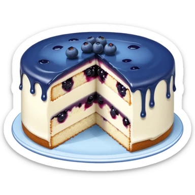 Make an emoji of a blueberry cake (small) that's broken off a bit so you can see the blueberry jam sticker