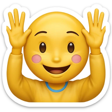 yellow emoticon with Hands OVER eyes sticker