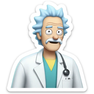 Grand pa rick from Rick and morty  sticker