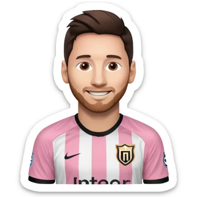 Lionel Messi in Inter Miami shirt sticker