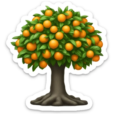 Orange blossom tree sticker