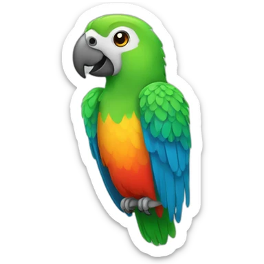 happy animal parrot sticker