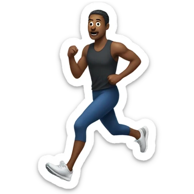 The man runs sticker
