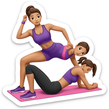 Lady Doing Glute Bridges sticker