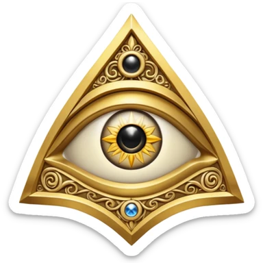 All seeing eye with hidden Templar cross in pupil sticker