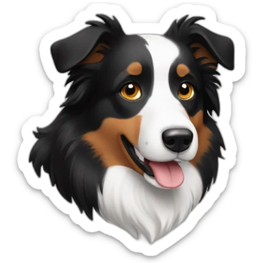 tricolor border collie sticker