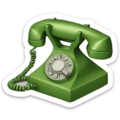 emoji telefono antiguo, vibrando, verde sticker