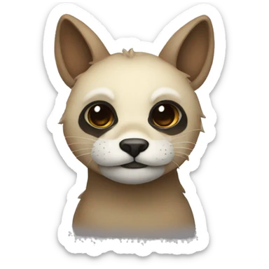 cute masked animal critter sticker