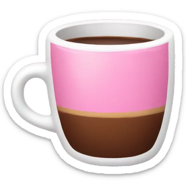 Pink coffee sticker