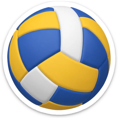 Pelotas de voley azul blanco y amarillo sticker