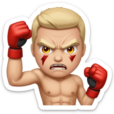 A person who is in a fight  sticker