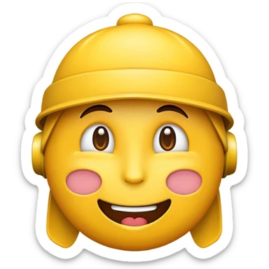 Emoji mit Koch Haube grossem Ohr und Reißverschluss als mund sticker