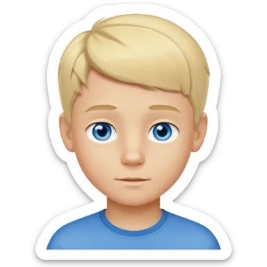 Sarışın kısa boylu 11 yaşında yakışıklı çocuk sticker