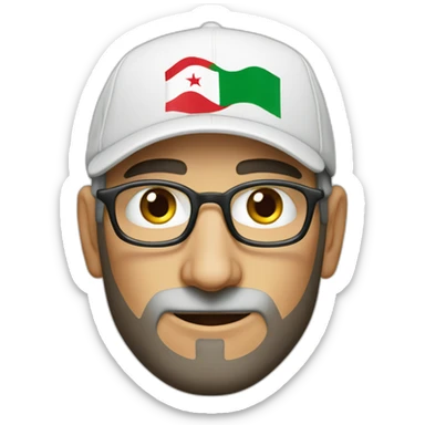 Steve Jobs with an algerian flag cap sticker