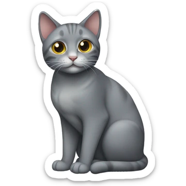 Grey cat  sticker