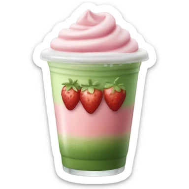 Starbucks Iced strawberry matcha latte sticker