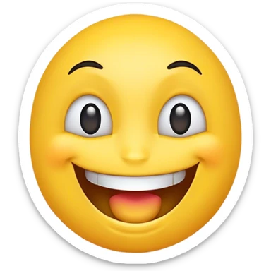 yellow emoji starting an online brand sticker