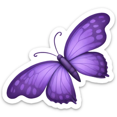 Purple butterfly sticker