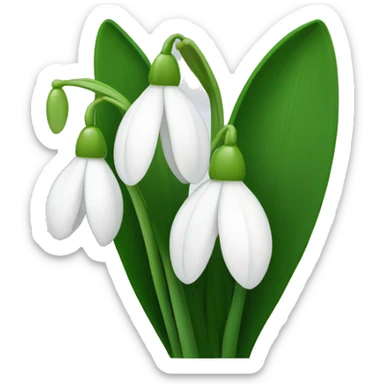 Snowdrop flowers sticker